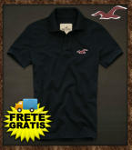 Polo Hollister Preta Masculina