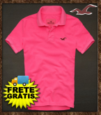 Polo Hollister Rosa Masculina